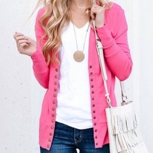 Adorable candy pink cardigan